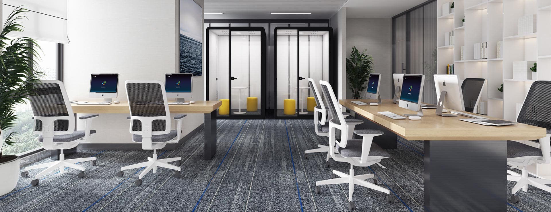 2-person quiet booth